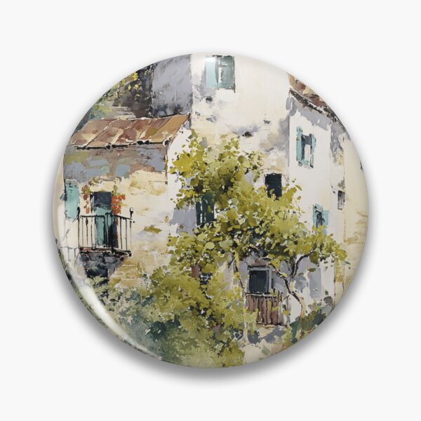 Item preview, Mediterranean village in spring designed and sold by 13thstreet.