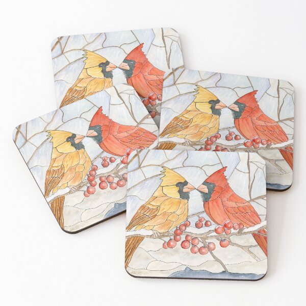 Item preview, Cardinals in Snow designed and sold by Diane Hall Watercolors.