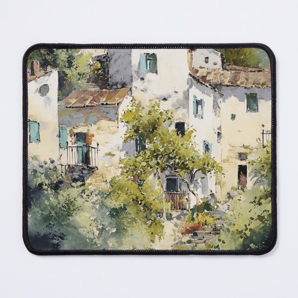 Item preview, Mediterranean village in spring designed and sold by 13thstreet.