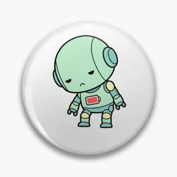 Item preview, Low Battery Robot Cute Meme Sticker designed and sold by Studioyasmin.