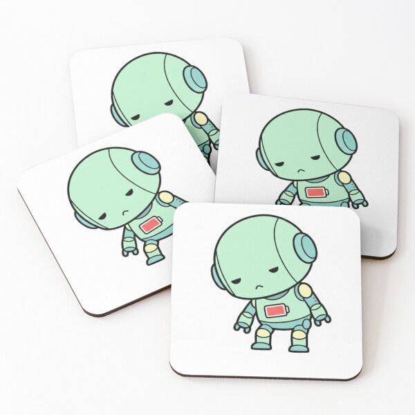 Item preview, Low Battery Robot Cute Meme Sticker designed and sold by Studioyasmin.
