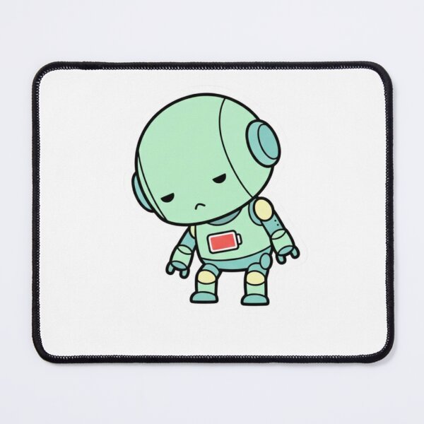 Item preview, Low Battery Robot Cute Meme Sticker designed and sold by Studioyasmin.
