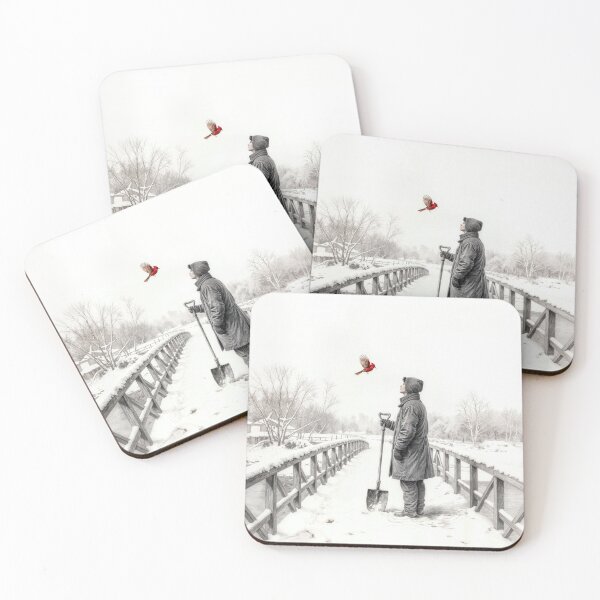 Item preview, Young Man Staring at a Red Cardinal designed and sold by Maria Dryfhout.