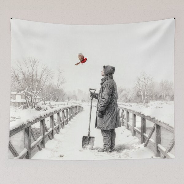 Item preview, Young Man Staring at a Red Cardinal designed and sold by Maria Dryfhout.