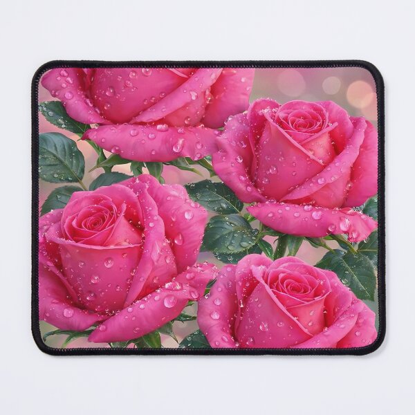 Item preview, Dewy Pink Roses in Bloom designed and sold by Dreamy Armine Art.