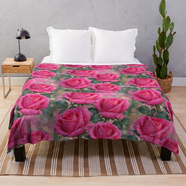Item preview, Dewy Pink Roses in Bloom designed and sold by Dreamy Armine Art.