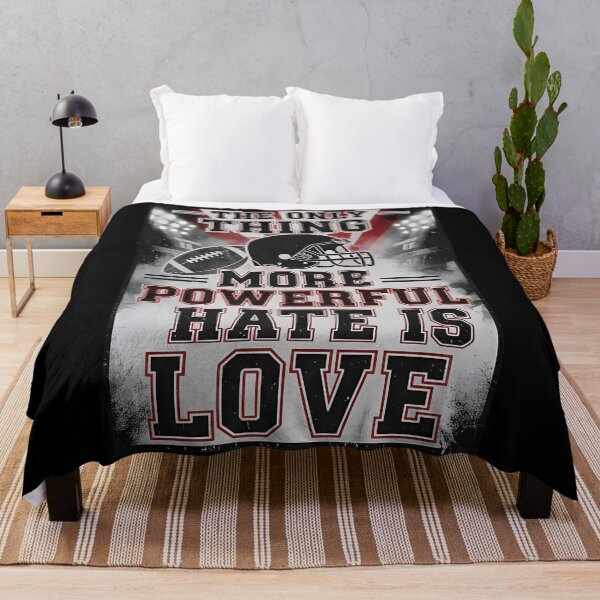 Item preview, The Only Thing More Powerful Than Hate Is Love Football Inspirational Quote Design designed and sold by Uglyandcute.