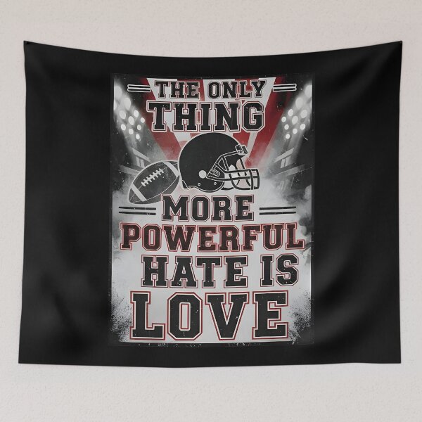 Item preview, The Only Thing More Powerful Than Hate Is Love Football Inspirational Quote Design designed and sold by Uglyandcute.