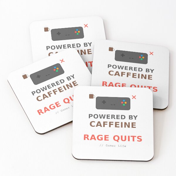Item preview, Gamer Gift Powered by Caffeine Rage Quits Gaming designed and sold by markify.