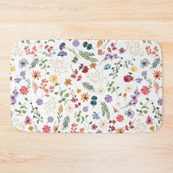 Item preview, Delicate multicolored flowers on a white background, a pattern for home linens, clothing and office supplies. designed and sold by Aratena.