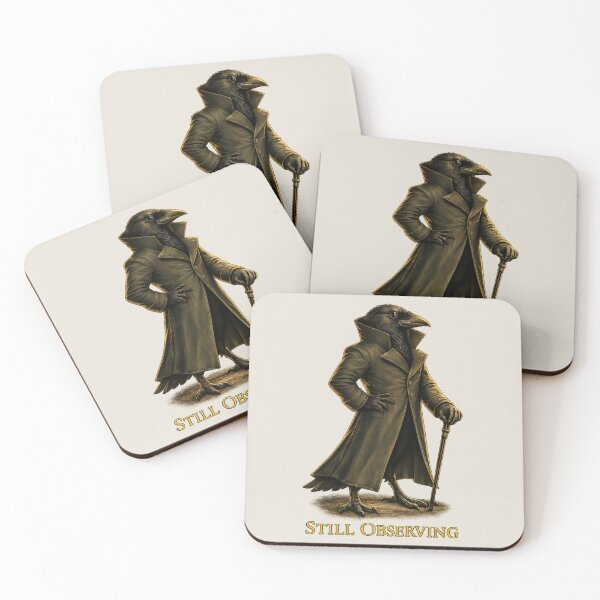 Item preview, Still Observing Crow Illustration designed and sold by ChirpInc.