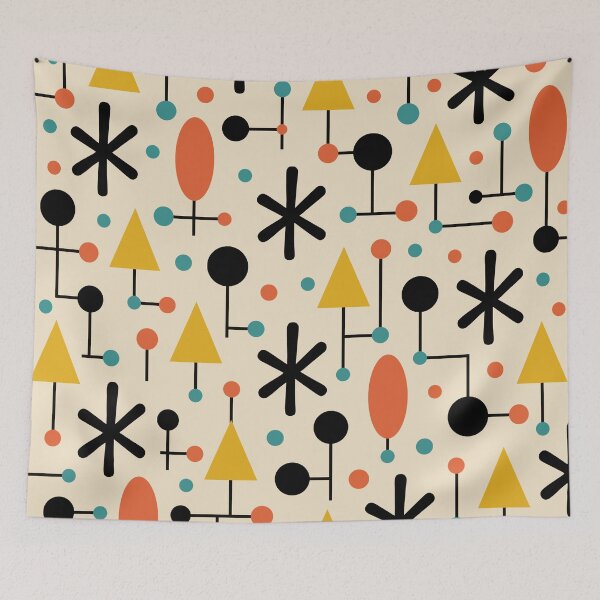 Item preview, Retro Mid Century Modern Atomic Starburst Pattern designed and sold by tonymagnerart.
