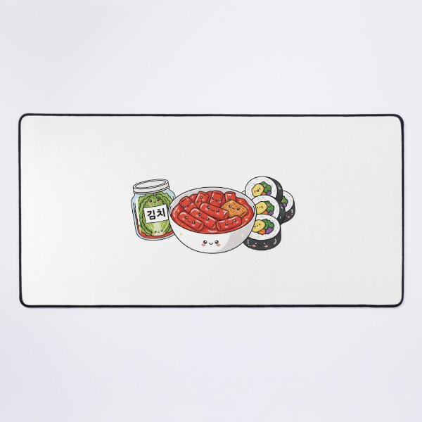 Item preview, Ilustración de comida coreana: diseño de kimchi kawaii, tteokbokki y kimbap designed and sold by Greemo03.