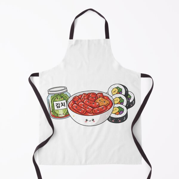 Item preview, Cute Korean Food Illustration - Kawaii Kimchi Tteokbokki and Kimbap Design designed and sold by Greemo03.