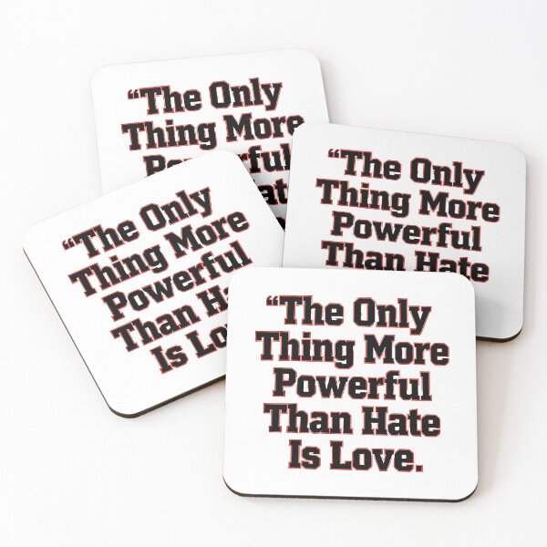 Item preview, The Only Thing More Powerful Than Hate Is Love Football Inspirational Quote Design designed and sold by Uglyandcute.