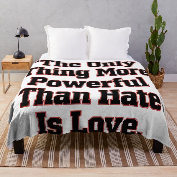 Item preview, The Only Thing More Powerful Than Hate Is Love Football Inspirational Quote Design designed and sold by Uglyandcute.