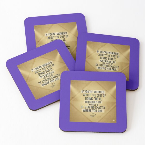 Item preview, Cost Of Going For It vs Price Of Staying Exactly Where You Are Quote designed and sold by Scro-Ciob-Shop.