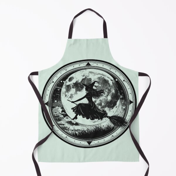 Item preview, Silent magic, witch on a broomstick under a full moon designed and sold by LiskoDesign.