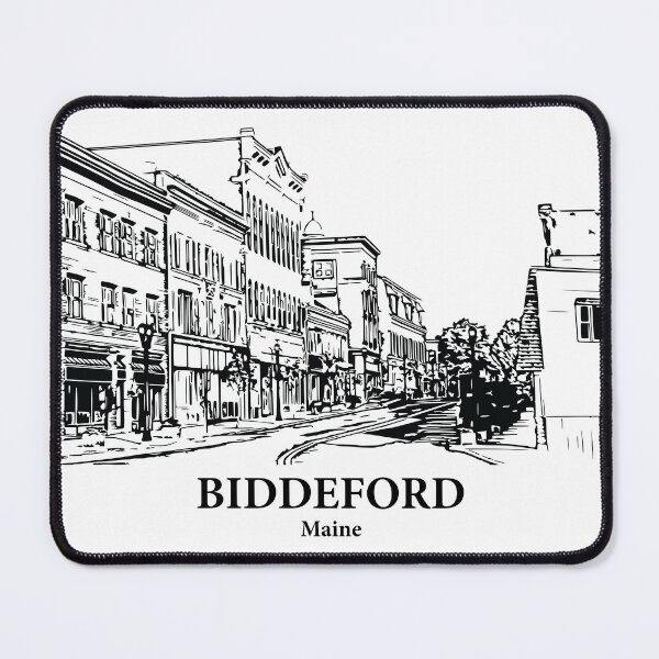 Item preview, Biddeford ME - Ink Cityscape Illustration designed and sold by Lakeric.