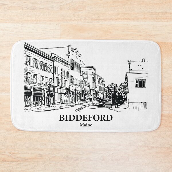 Item preview, Biddeford ME - Ink Cityscape Illustration designed and sold by Lakeric Cityscapes.