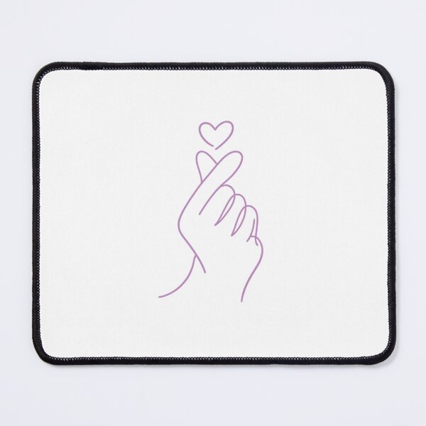 Item preview, Pink Korean Finger Heart Hand Sign - Minimalist Line Art K-Pop Love Gesture designed and sold by Greemo03.