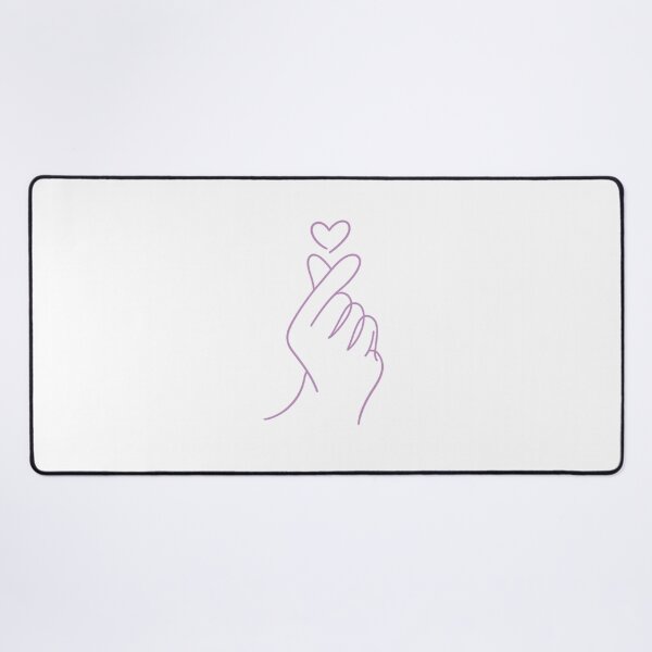 Item preview, Pink Korean Finger Heart Hand Sign - Minimalist Line Art K-Pop Love Gesture designed and sold by Greemo03.