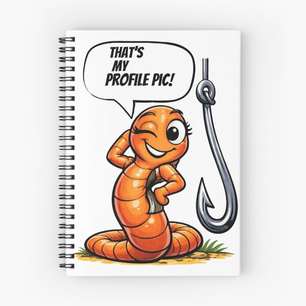 Item preview, Funny Worm Fishing Comic Cartoon Illustration designed and sold by madebysiwa.