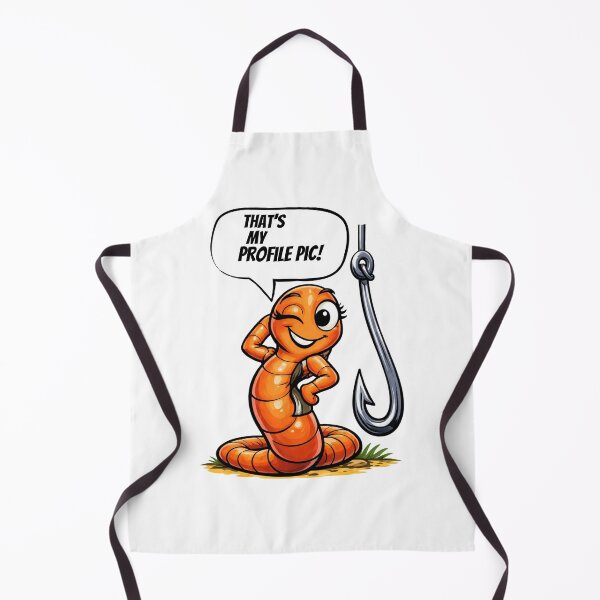 Item preview, Funny Worm Fishing Comic Cartoon Illustration designed and sold by madebysiwa.