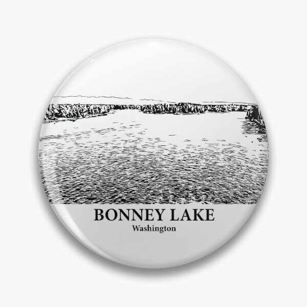 Item preview, Bonney Lake WA - Ink Cityscape Illustration designed and sold by Lakeric Cityscapes.