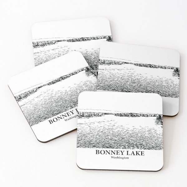 Item preview, Bonney Lake WA - Ink Cityscape Illustration designed and sold by Lakeric Cityscapes.