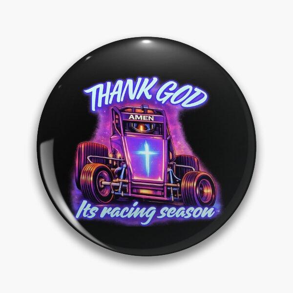 Item preview, Thank God It’s Racing Season Neon Sprint Car designed and sold by MACodDesigns.