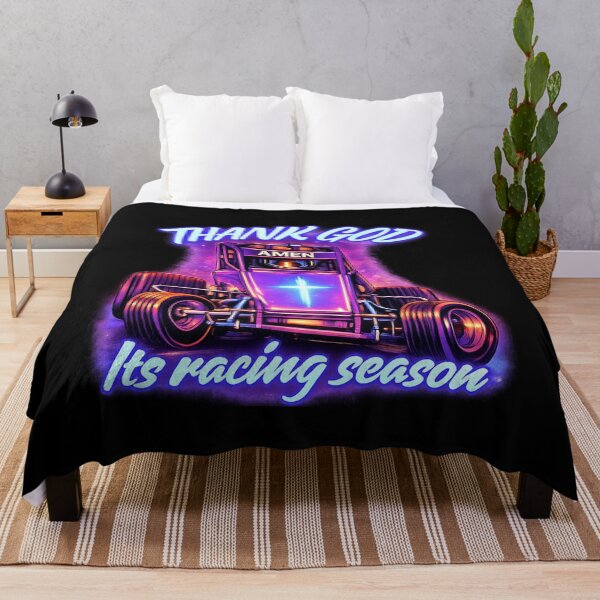 Item preview, Thank God It’s Racing Season Neon Sprint Car designed and sold by MACodDesigns.