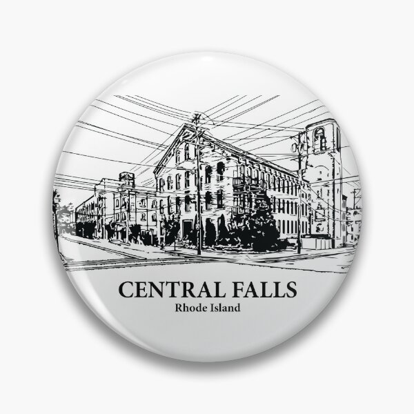 Item preview, Central Falls RI - Ink Cityscape Illustration designed and sold by Lakeric Cityscapes.