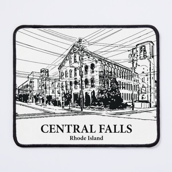 Item preview, Central Falls RI - Ink Cityscape Illustration designed and sold by Lakeric Cityscapes.