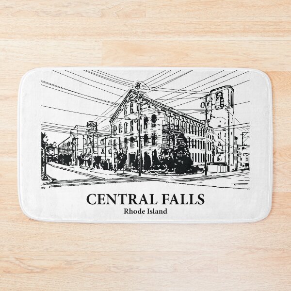 Item preview, Central Falls RI - Ink Cityscape Illustration designed and sold by Lakeric Cityscapes.