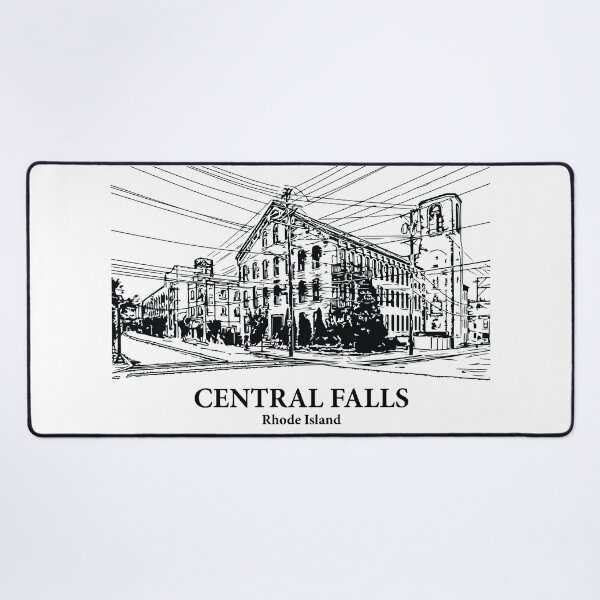 Item preview, Central Falls RI - Ink Cityscape Illustration designed and sold by Lakeric Cityscapes.
