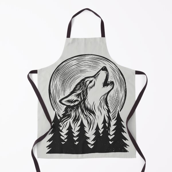 Item preview, Howling Wolf - Vintage Woodcut Art designed and sold by DigitalGlade.