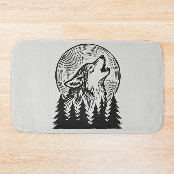 Item preview, Howling Wolf - Vintage Woodcut Art designed and sold by DigitalGlade.