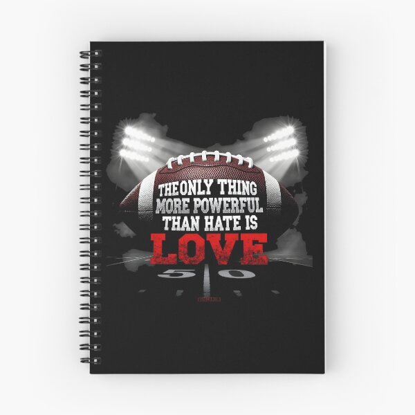 Item preview, The Only Thing More Powerful Than Hate Is Love Football Inspirational Quote Design designed and sold by Uglyandcute.