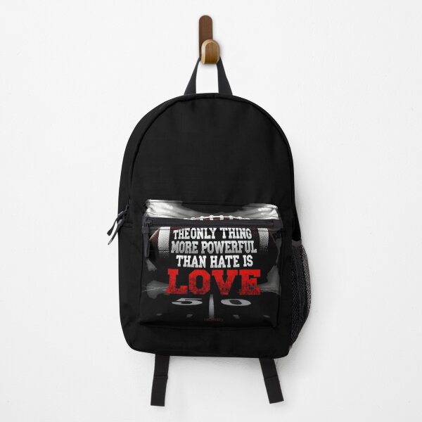 Item preview, The Only Thing More Powerful Than Hate Is Love Football Inspirational Quote Design designed and sold by Uglyandcute.