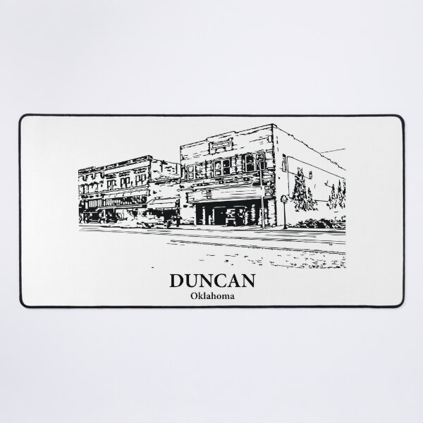 Item preview, Duncan OK - Ink Cityscape Illustration designed and sold by Lakeric.
