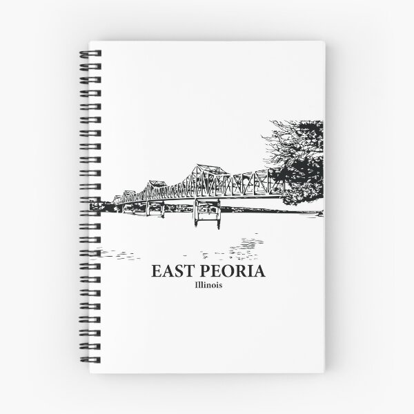 Item preview, East Peoria IL - Ink Cityscape Illustration designed and sold by Lakeric Cityscapes.