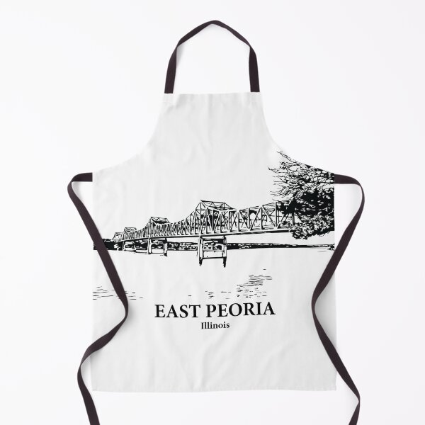 Item preview, East Peoria IL - Ink Cityscape Illustration designed and sold by Lakeric Cityscapes.