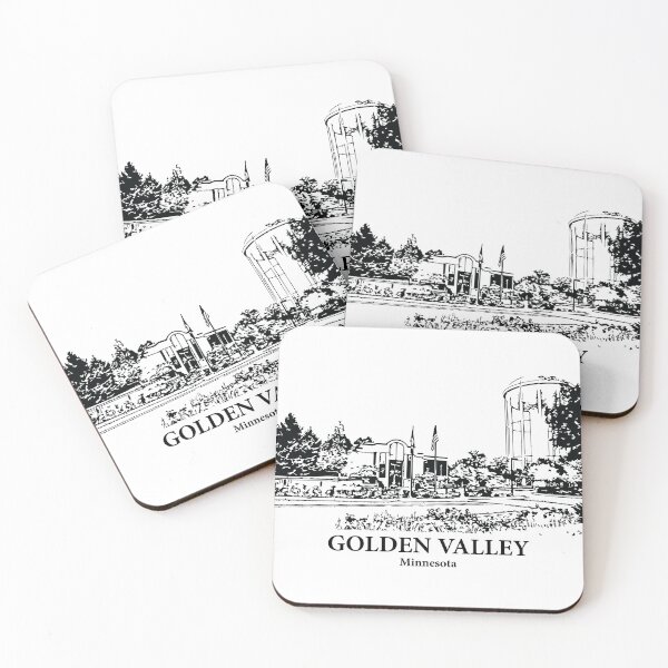 Item preview, Golden Valley MN - Ink Cityscape Illustration designed and sold by Lakeric Cityscapes.