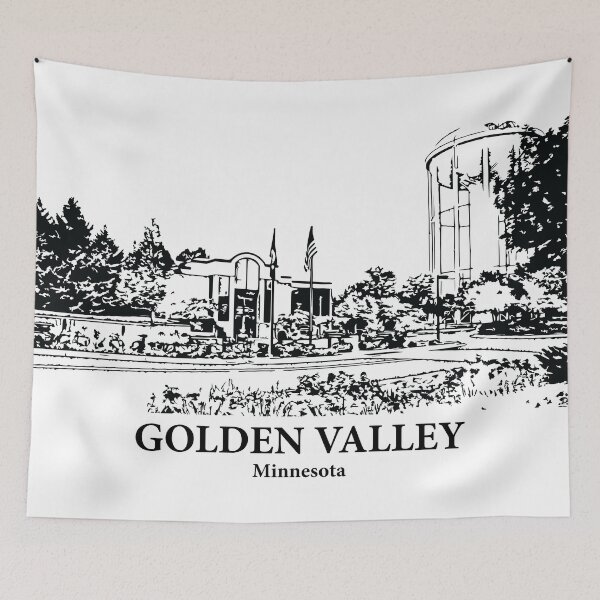 Item preview, Golden Valley MN - Ink Cityscape Illustration designed and sold by Lakeric Cityscapes.
