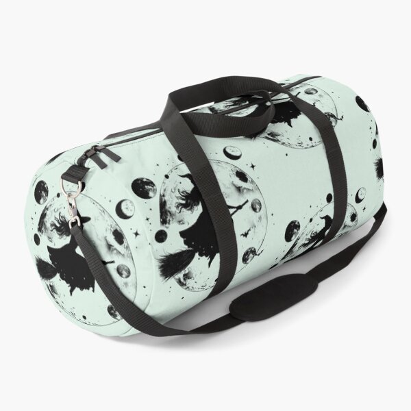 Item preview, Silent magic, witch on a broomstick surrounded by moons designed and sold by LiskoDesign.