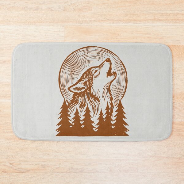 Item preview, Howling Wolf - Vintage Woodcut Art designed and sold by DigitalGlade.