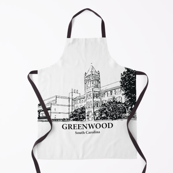 Item preview, Greenwood SC - Ink Cityscape Illustration designed and sold by Lakeric Cityscapes.