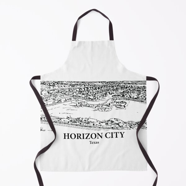 Item preview, Horizon City TX - Ink Cityscape Illustration designed and sold by Lakeric.