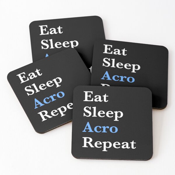 Item preview, Eat Sleep Acro Repeat – Acro Dance Girl- Blue Design designed and sold by Merchido.